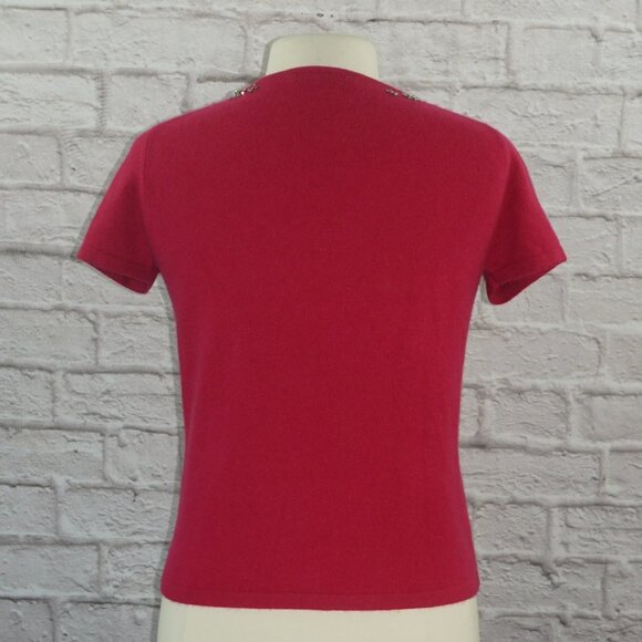 Vintage Lord Taylor Cashmere Rhinestone Sweater - Picture 3 of 7